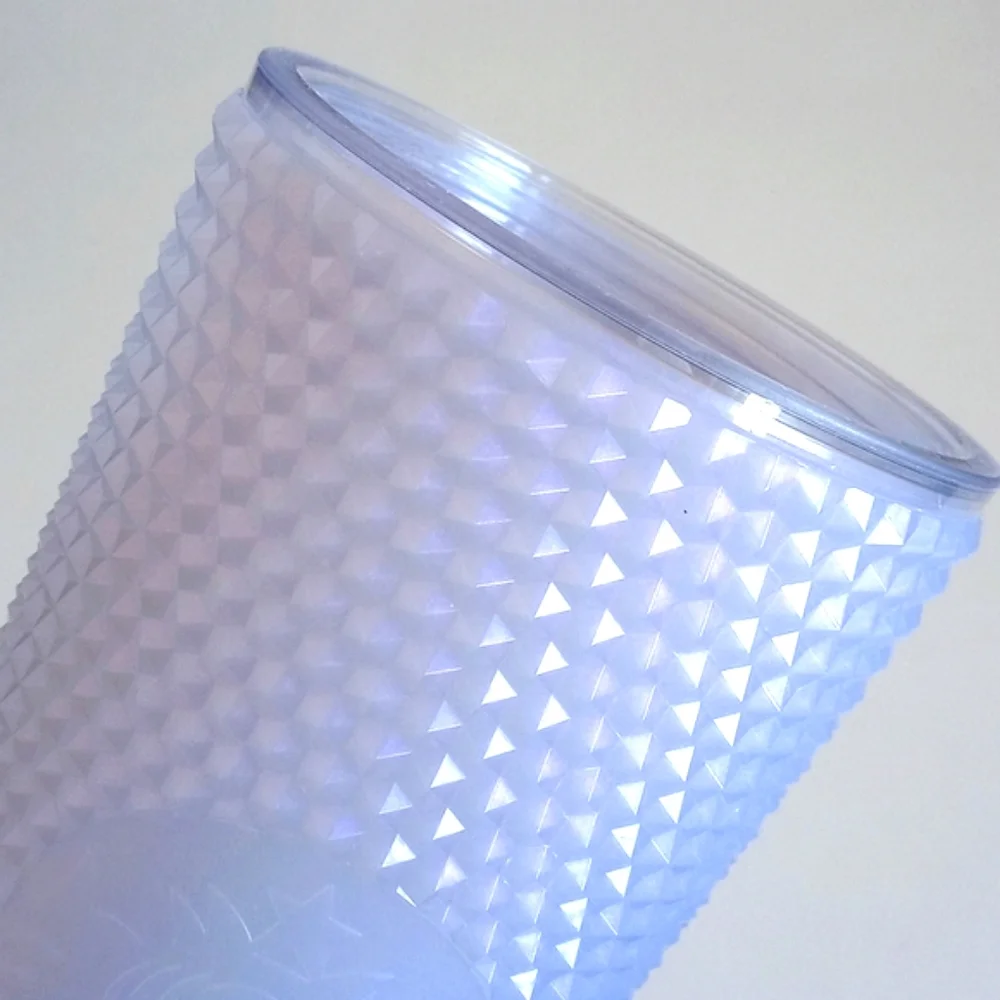 Starbucks Lavender Lilac Bling Studded 24oz Cold Cup Tumbler with Lid & Straw